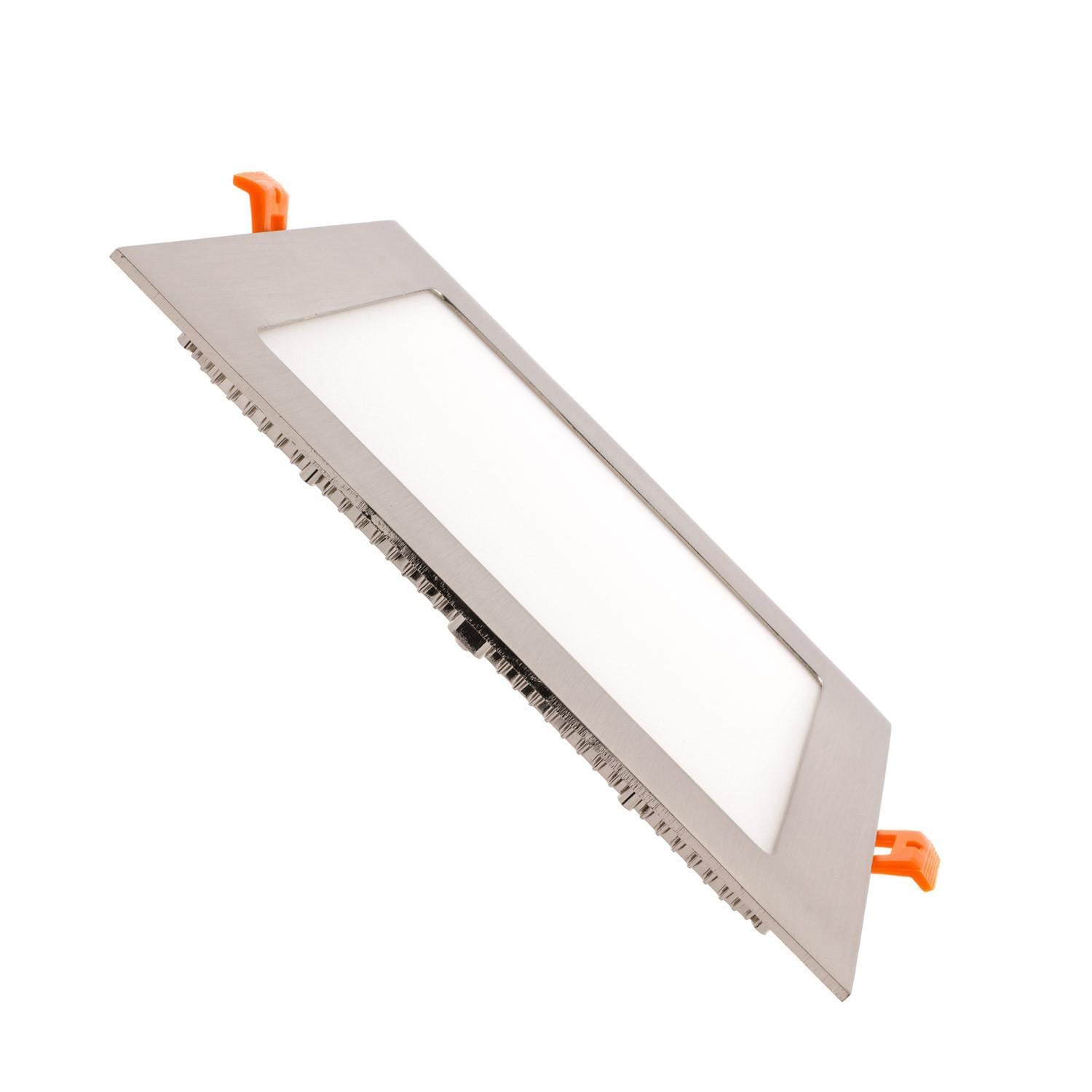 Led Einbaustrahler Flach Eckig Superslim 18w Lifud Silber Ausschnittmasse205x205 Mm 6000k Kaltweiß
