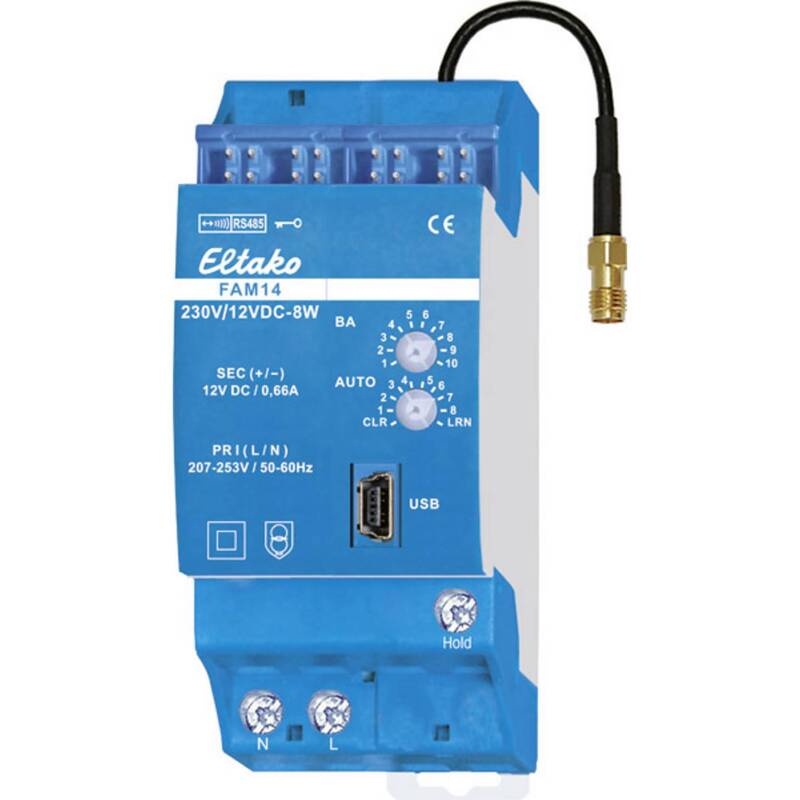 [gebraucht] B-ware Eltako Antennenmodul Funk Rs485 Hutschiene 30m Reichweite Bidirektional 230v