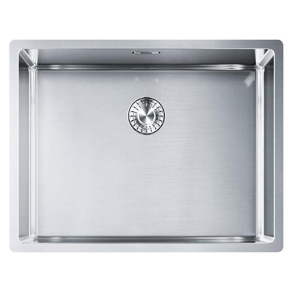 Franke Einbauspüle Box Bxx 210/110-50 Edelstahl, Druckknopfventil