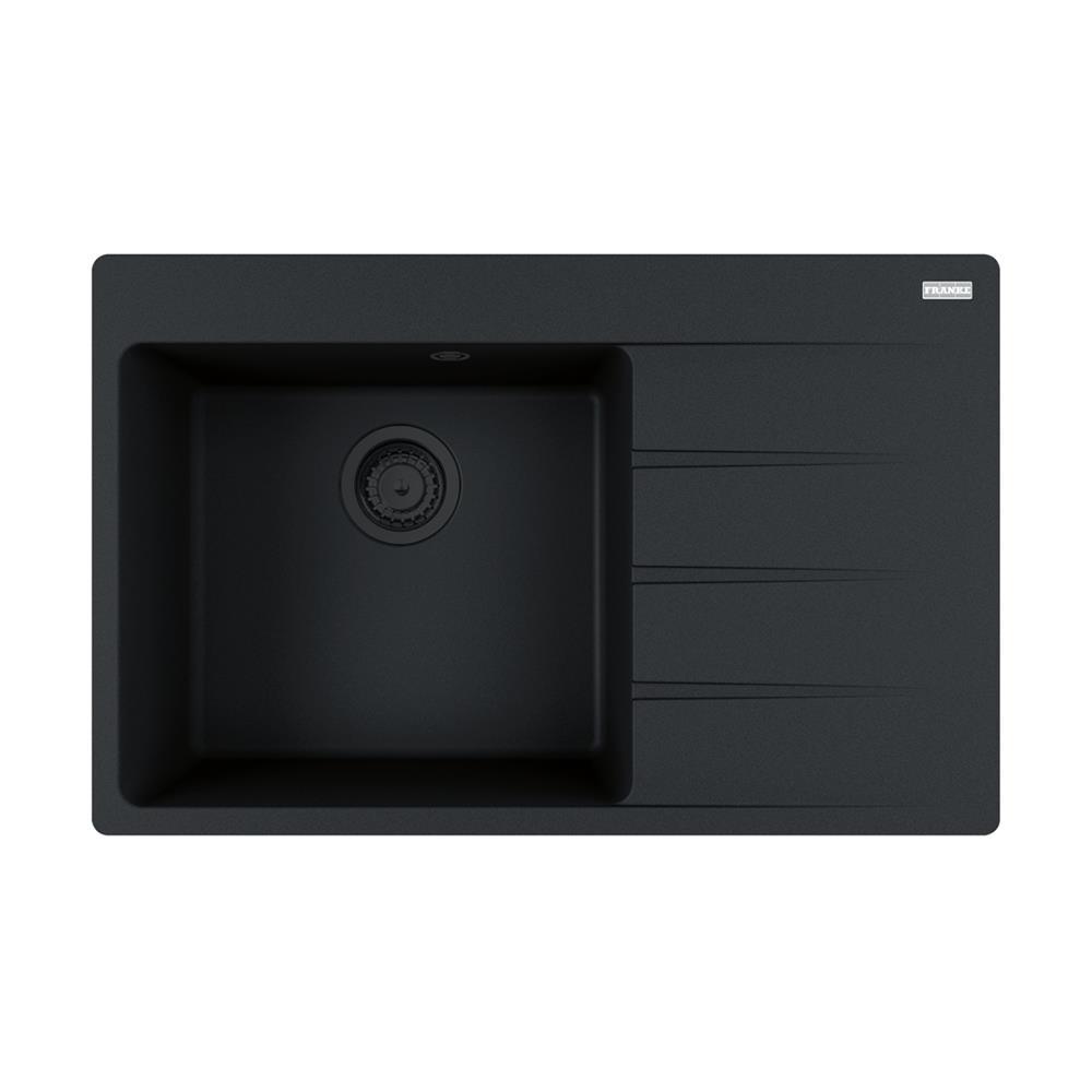 Franke Einbauspüle Centro Cng 611-78 A Fragranit Black Matt - Black Collection, Becken Links