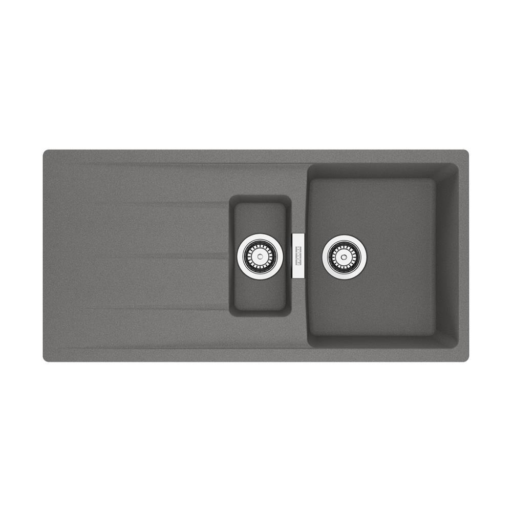 Franke Einbauspüle Centro 651-100 Fragranit Steingrau, Drehknopfventil