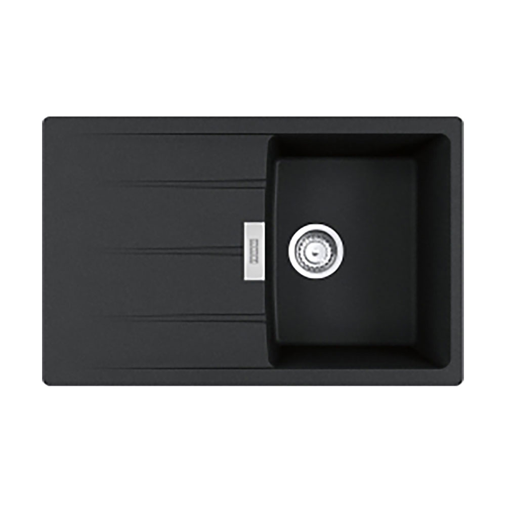 Franke Einbauspüle Centro Flächenbündig Cng 211-78, Fragranit, Onyx Drehknopfventil Edelstahl