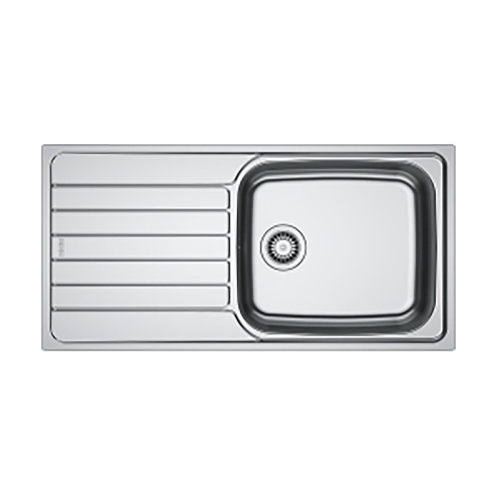 Franke Einbauspüle Spark Skl 611-100 Xl, Edelstahl Leinen, Drehknopf Chrom