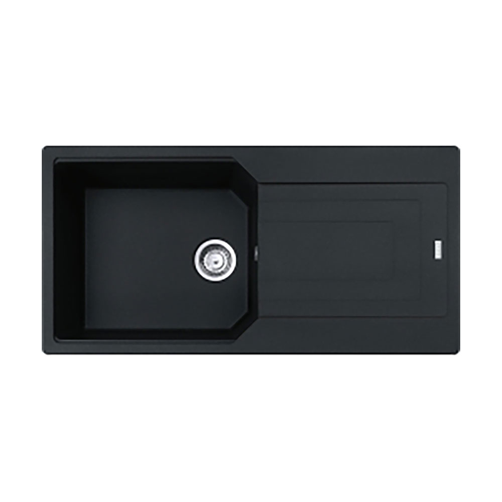 Franke Einbauspüle Urban Flächenbündig Ubg 211-100, Fragranit, Onyx, Drehknopfventil Edelstahl