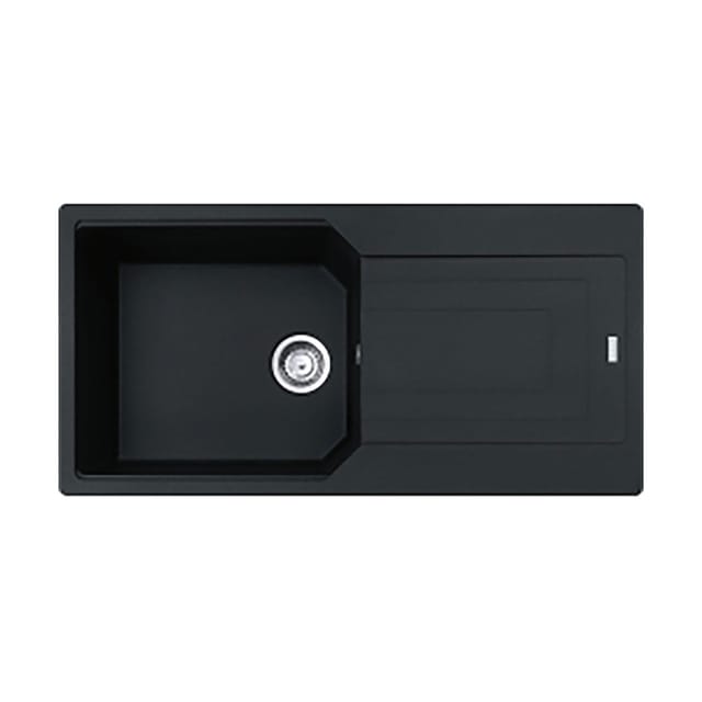 Franke Einbauspüle Urban Flächenbündig Ubg 211-100, Fragranit, Onyx, Drehknopfventil Edelstahl