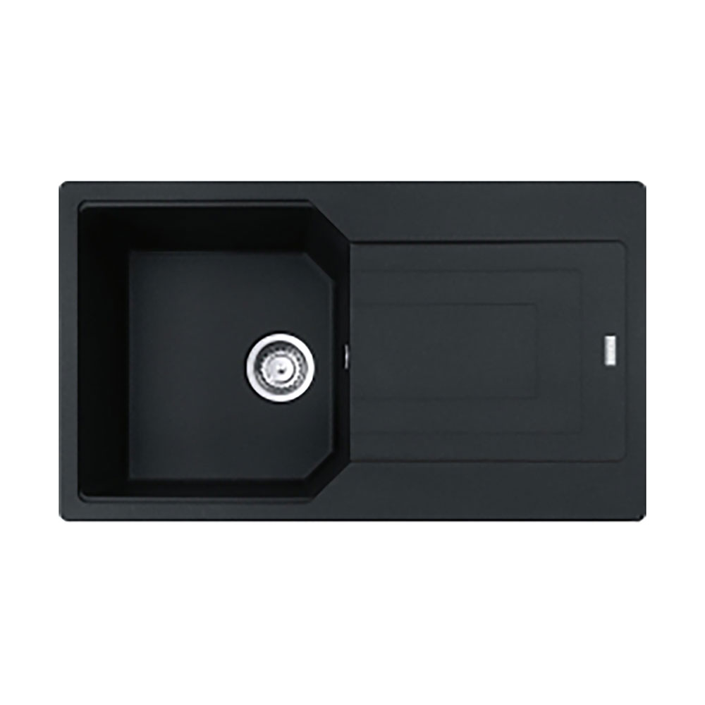 Franke Einbauspüle Urban Flächenbündig Ubg 211-86, Fragranit, Onyx, Drehknopfventil Edelstahl