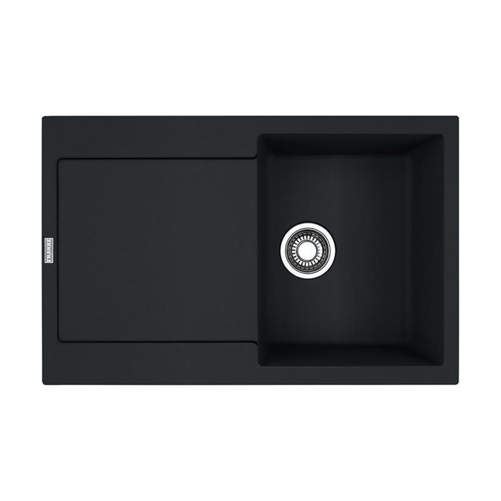 Franke Einbauspüle Maris Mrg 611-78 Fragranit+ Black Matt, Excenterbedienung (druckknopf)
