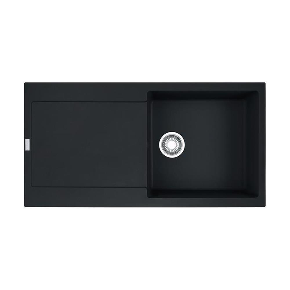 Franke Einbauspüle Maris Mrg 611-97 Fragranit+ Black Matt, Excenterbedienung (druckknopf)