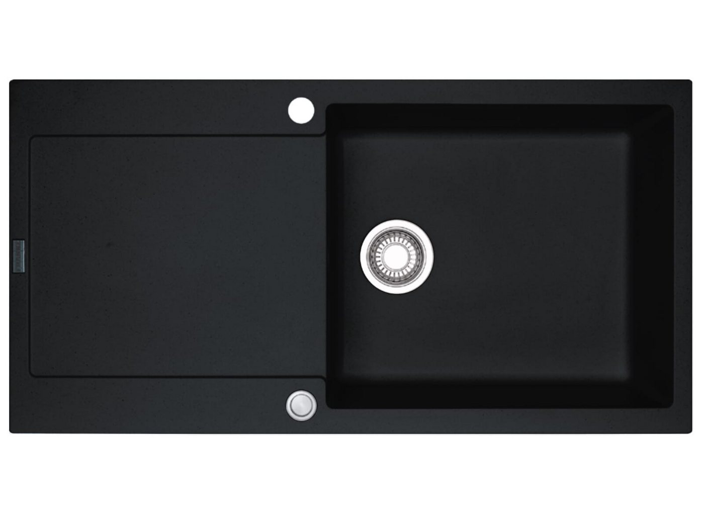 Franke Einbauspüle Maris Mrg 611-97 Xl Fragranit+ Black Matt, Excenterbedienung (druckknopf) Bild 2