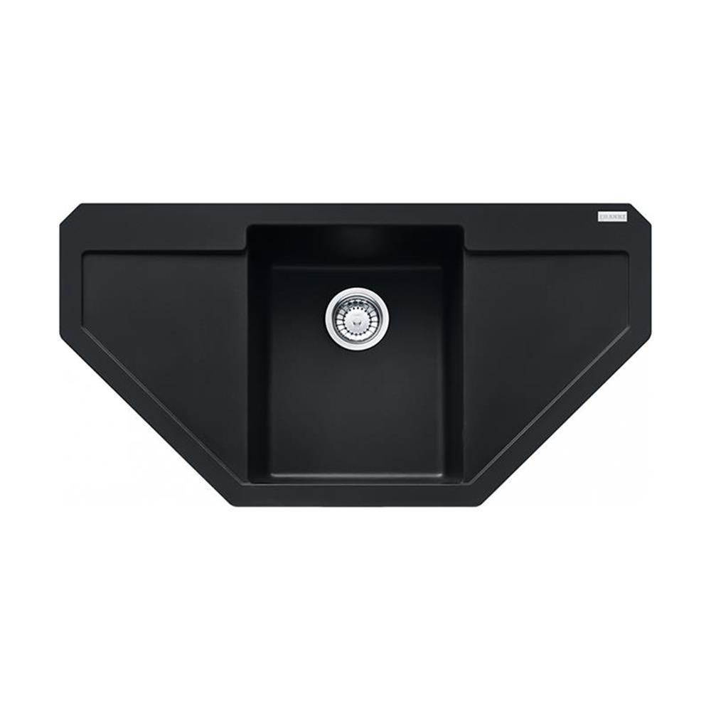 Franke Einbauspüle Maris Mrg 612-97 E Fragranit+ Black Matt, Excenterbedienung (druckknopf)