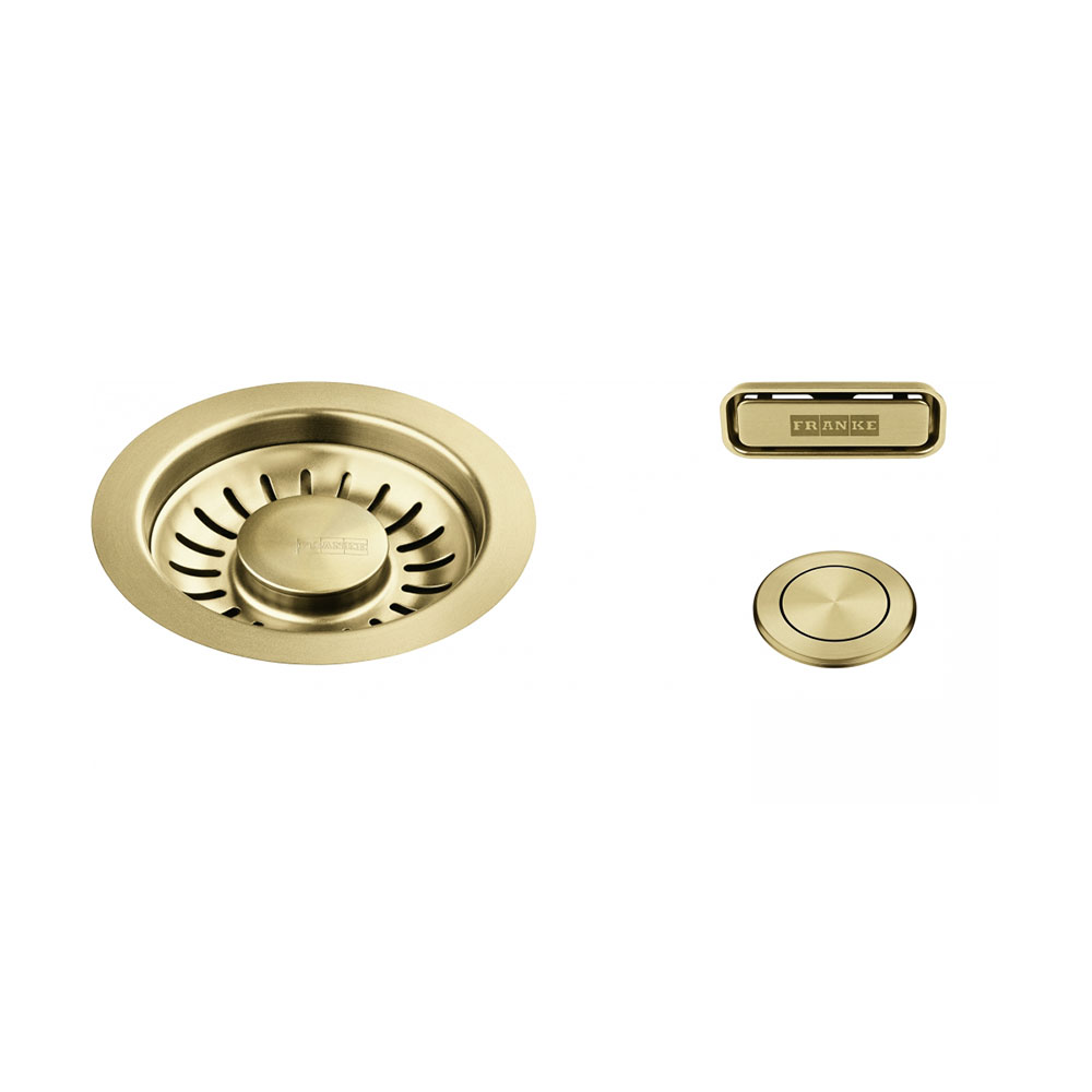 Franke Mythos Masterpiece Bxm Zubehör Druckknopf-ventilset Edelstahl Pvd Gold
