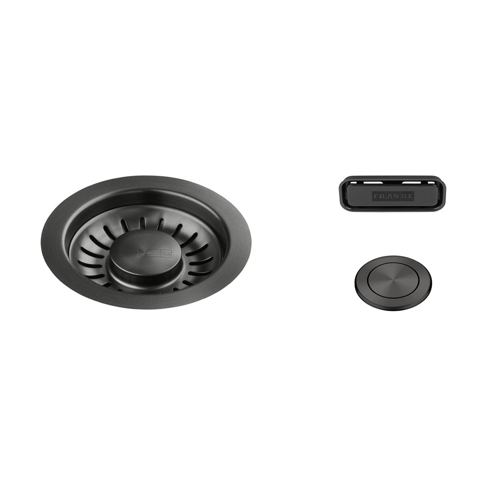 Franke Mythos Masterpiece Bxm Zubehör Druckknopf-ventilset Edelstahl Pvd Anthracite