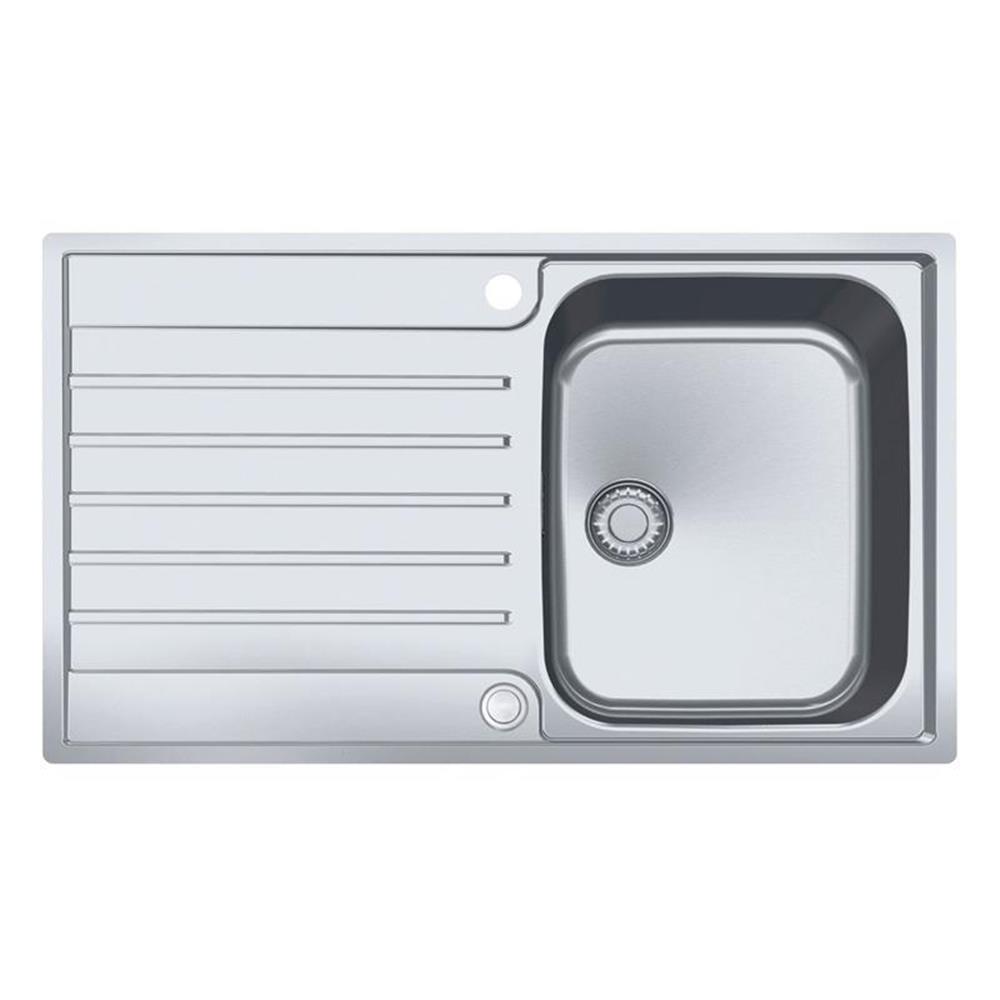 Franke Einbauspüle Argos Agx 211 Edelstahl, Druckknopfventil