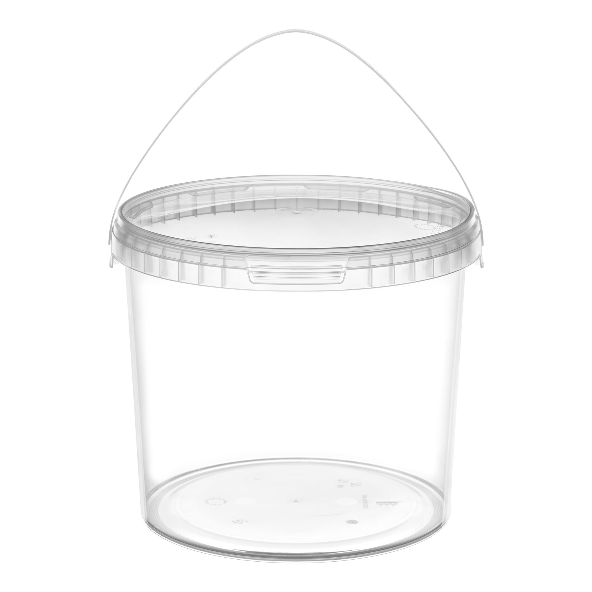 Garronda Eimer Mit Deckel 5 L 10 Stück Gd-0114 Transparent