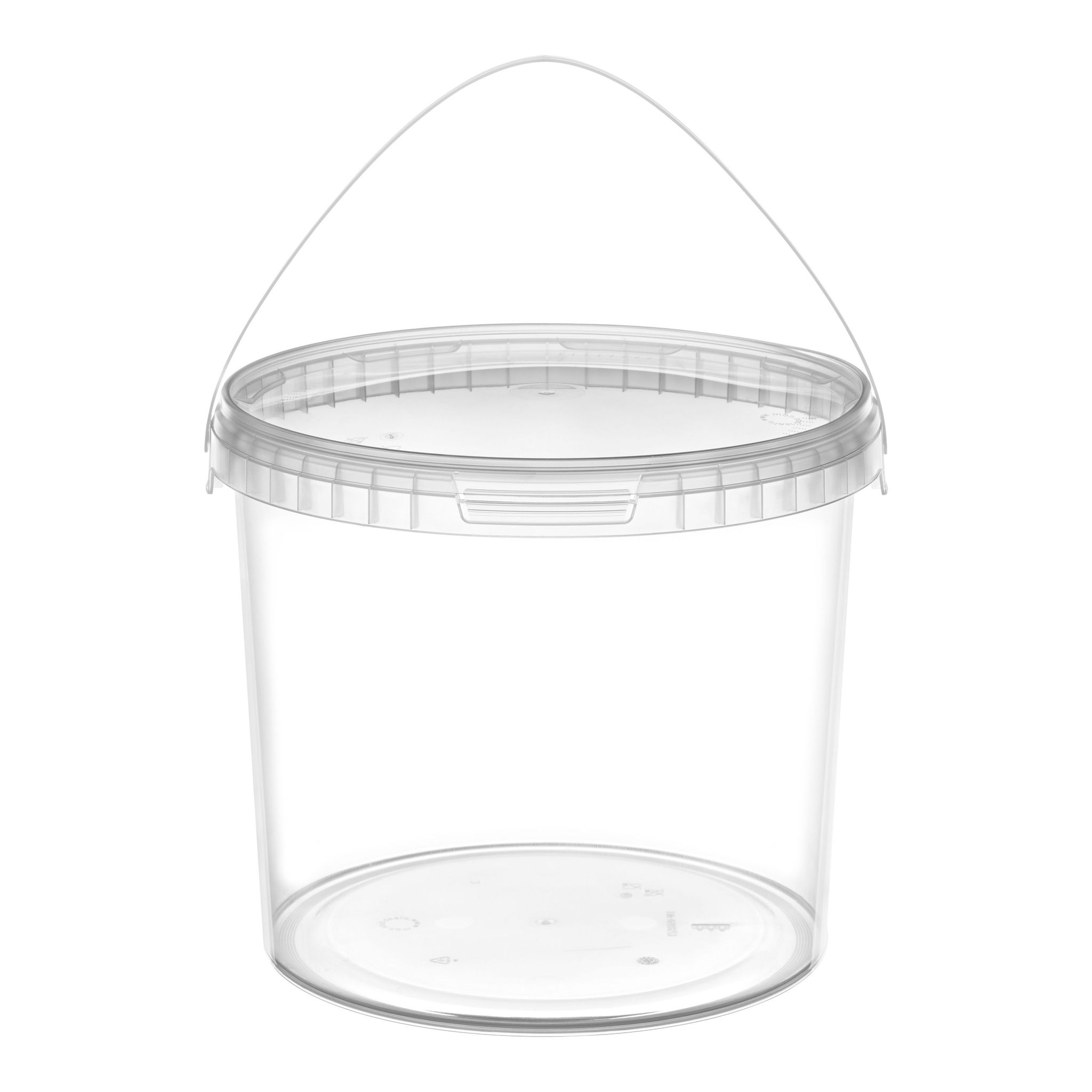 Garronda Eimer Mit Deckel 8 L 100 Stück Gd-0118 Transparent
