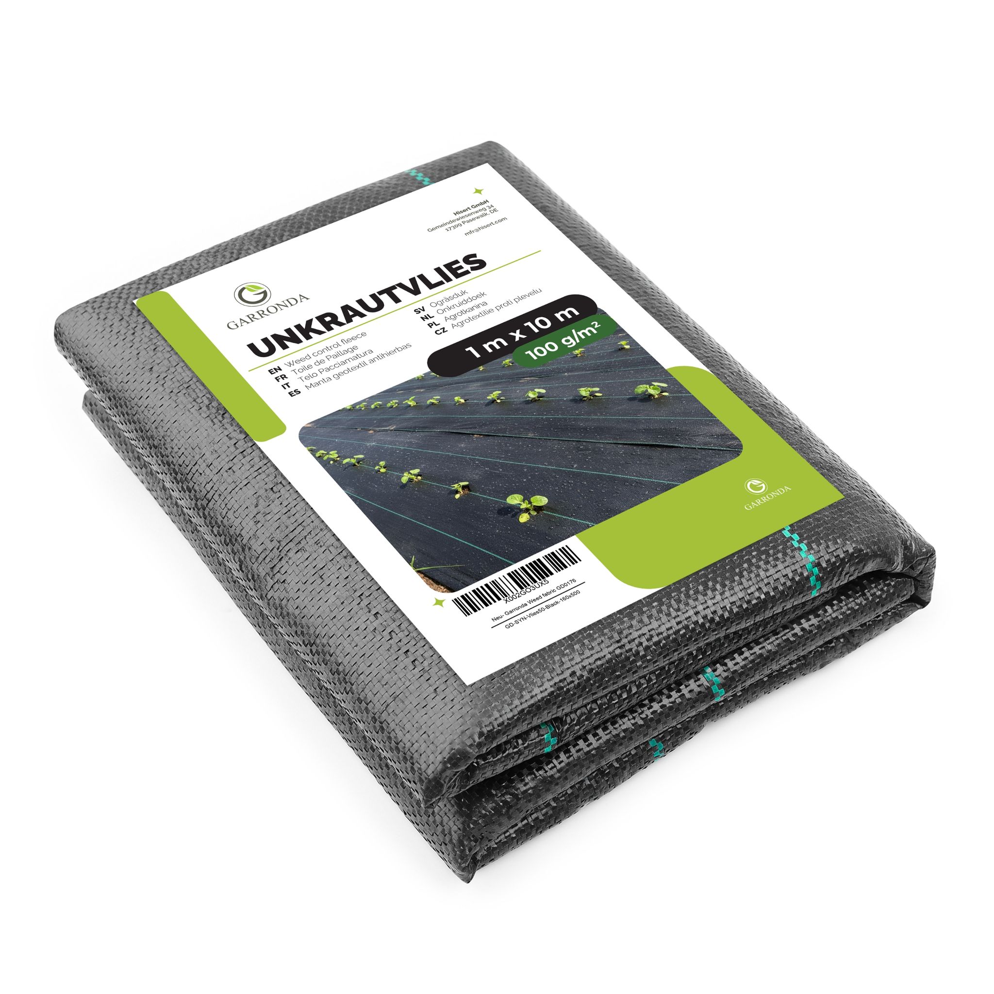 Garronda 100 G/m² 1 X 10 M Unkrautvlies Pp Gewebe Gartenvlies Gd-0192
