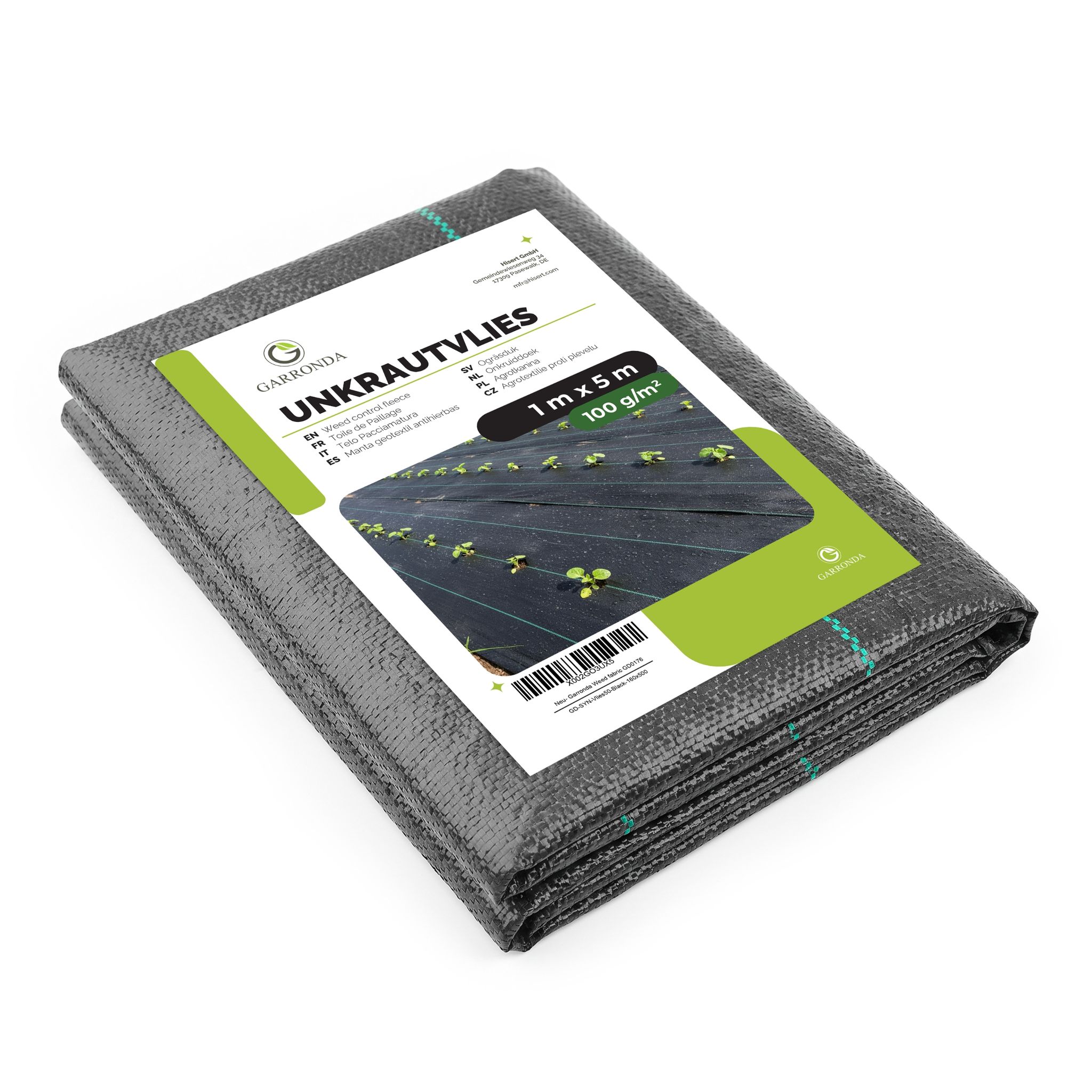 Garronda 100 G/m² 1 X 5 M Unkrautvlies Pp Gewebe Gartenvlies Gd-0192