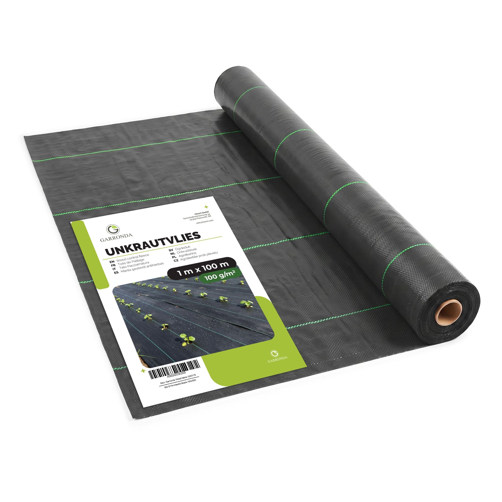 Garronda 100 G/m² 1 X 100 M Unkrautvlies Pp Gewebe Gartenvlies Gd-0192