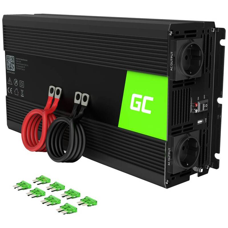 [neuwertig] B-ware Green Cell Inv25 Wechselrichter 1500w 12v-230v Mit Usb 2.0 Buchse