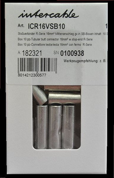 Intercable Tools Stoßverbinder in SB-Box 16qmm verz.Mittenan. ICR16V SB10 (VE10)