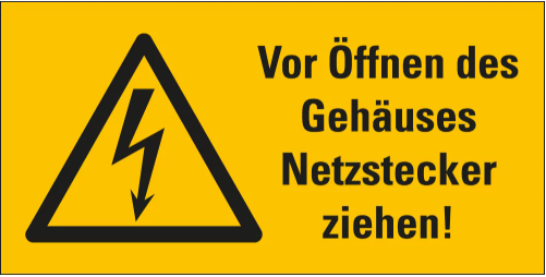 Hein Warnschild Vor Öffnen des Geh.. 1594
