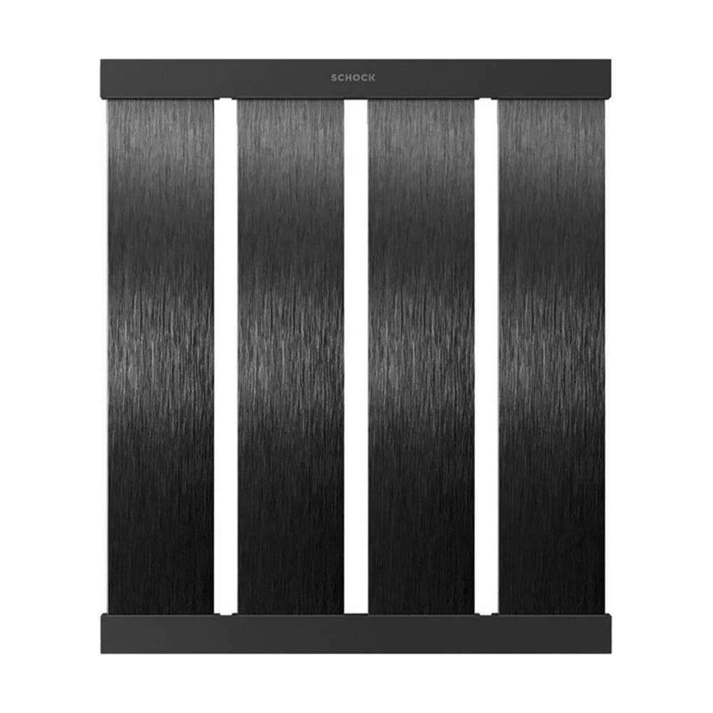 Schock Design-abtropfgitter In Brushed Black Metalic, Tiefe 392 Mm