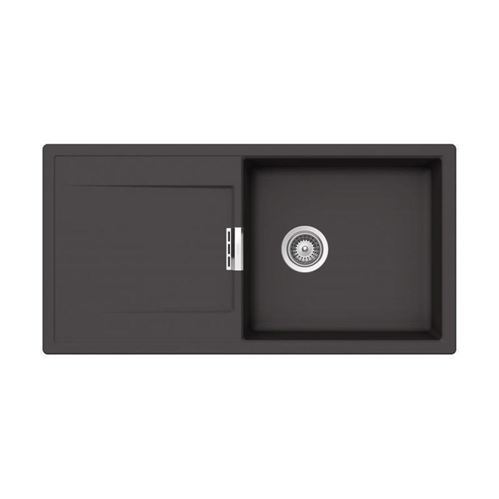 Schock Einbauspüle Cristadur Mono D-100 L A Green Line Dusk Dsk Exzenterbedienung