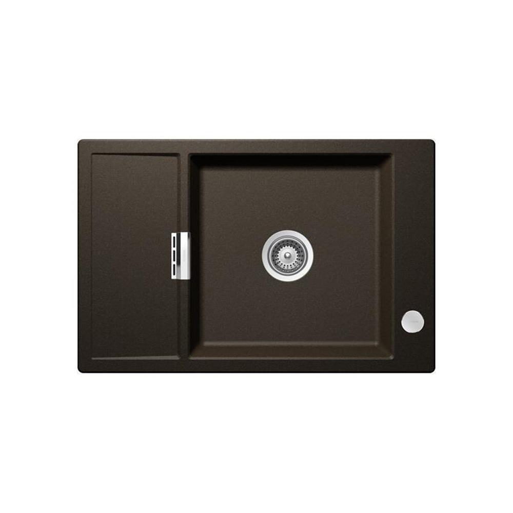Schock Einbauspüle Cristadur Mono D-100 Xs A Mit Holzschneidbrett Bronze Bro Exzenterbedienung