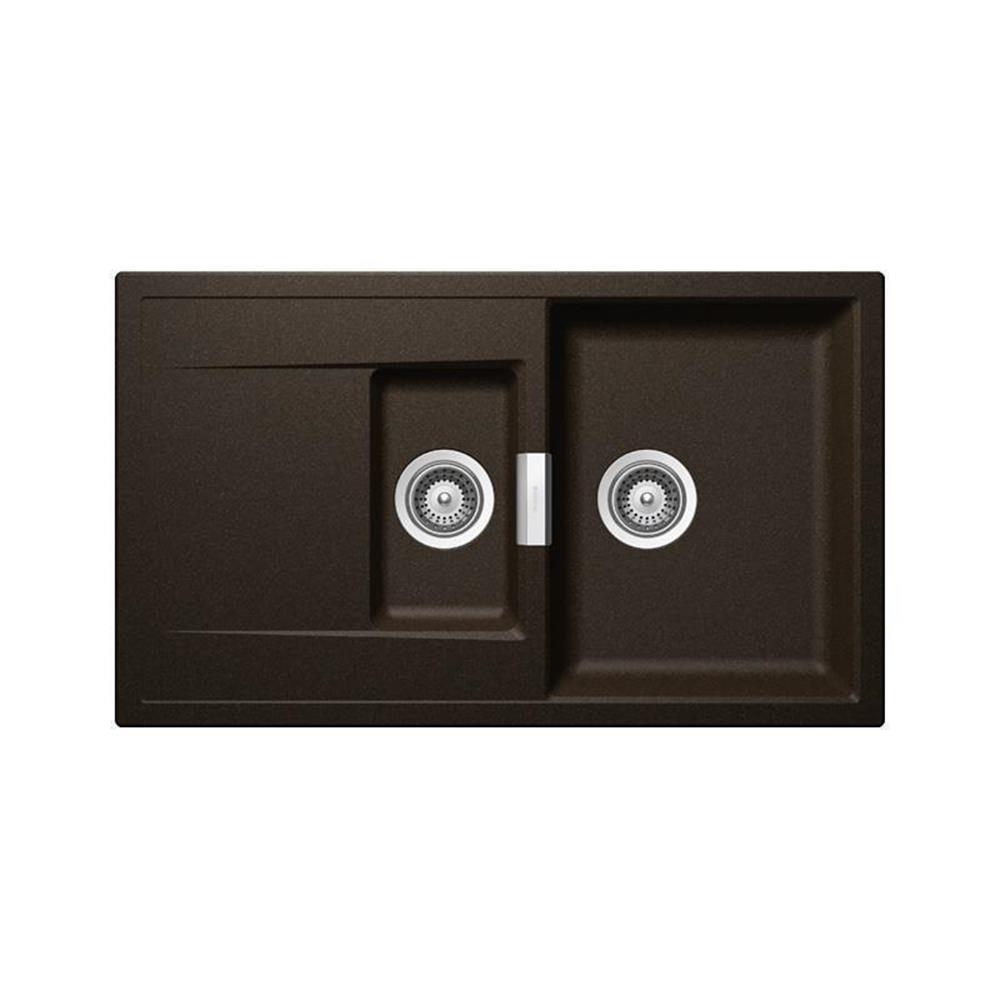 Schock Einbauspüle Cristadur Mono D-150 A Bronze Bro Exzenterbedienung