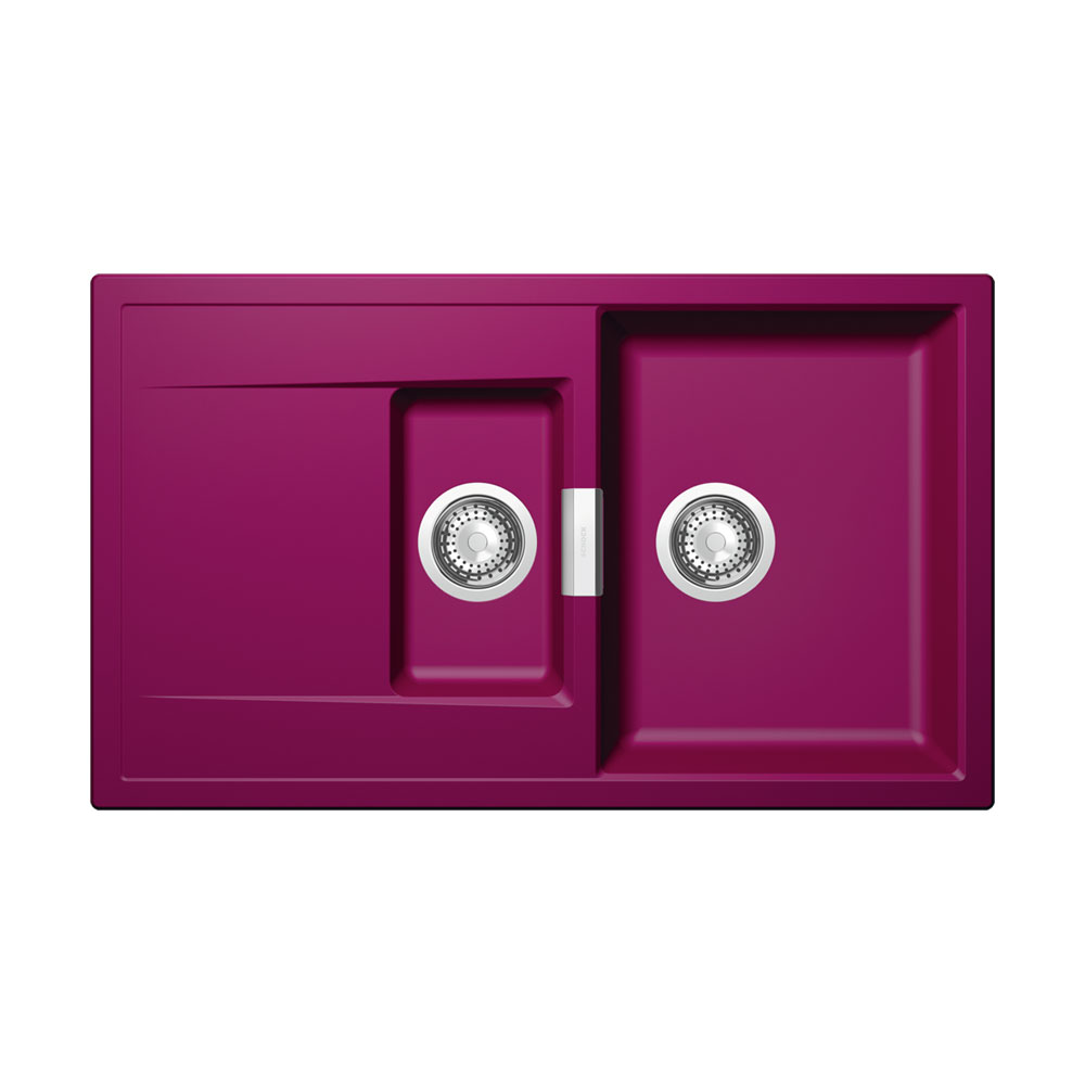 Schock Einbauspüle Cristadur Mono D-150 A Berry Bry Exzenterbedienung