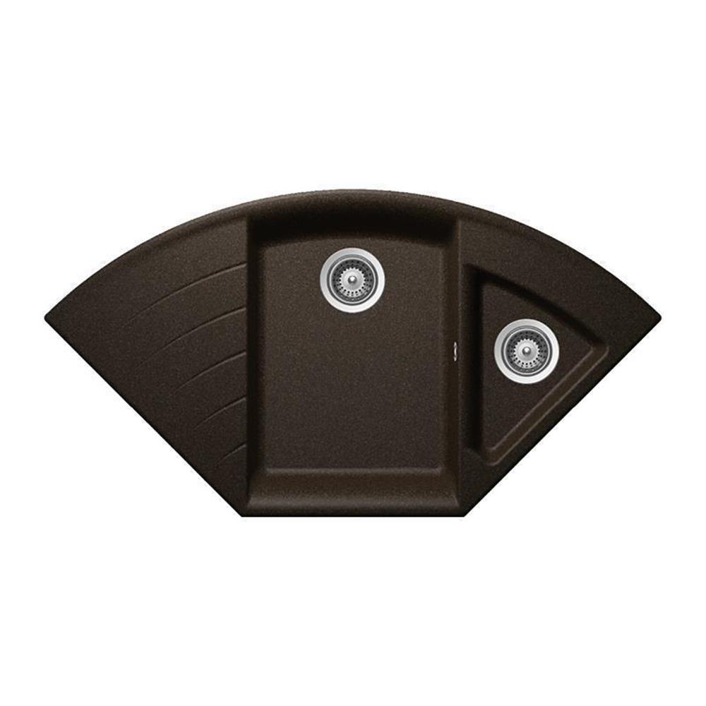 Schock Einbauspüle Cristadur Lotus C-150 A Bronze Bro Exzenterbedienung