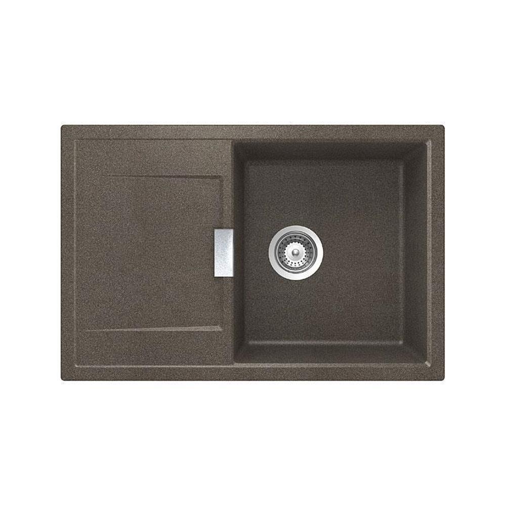Schock Einbauspüle Cristadur Mono D-100 A Bronze Bro Exzenterbedienung