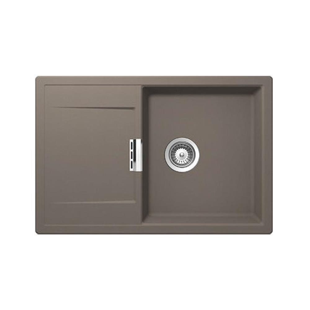Schock Einbauspüle Cristadur Mono D-100 A Silverstone Sil Exzenterbedienung