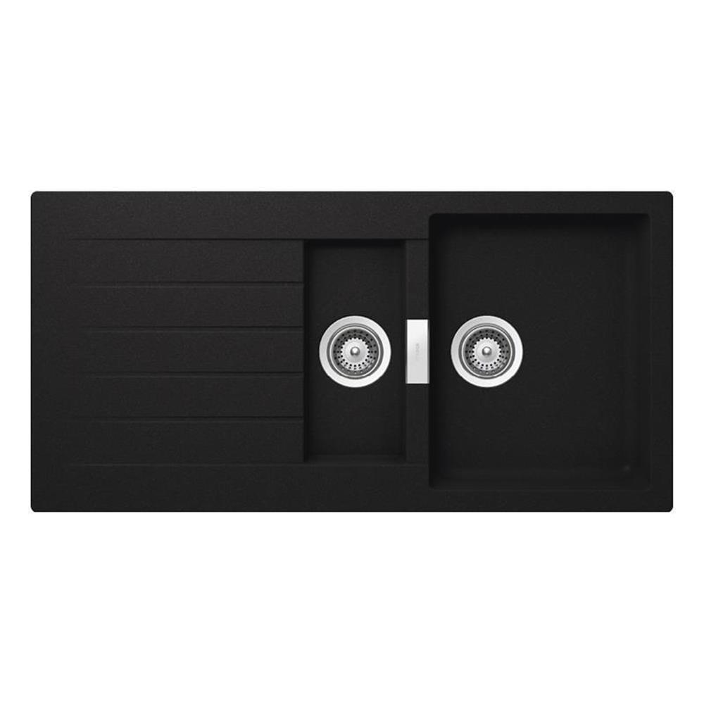 Schock Einbauspüle Cristalite Primus D-150 A Gon Onyx Exzenterbedienung