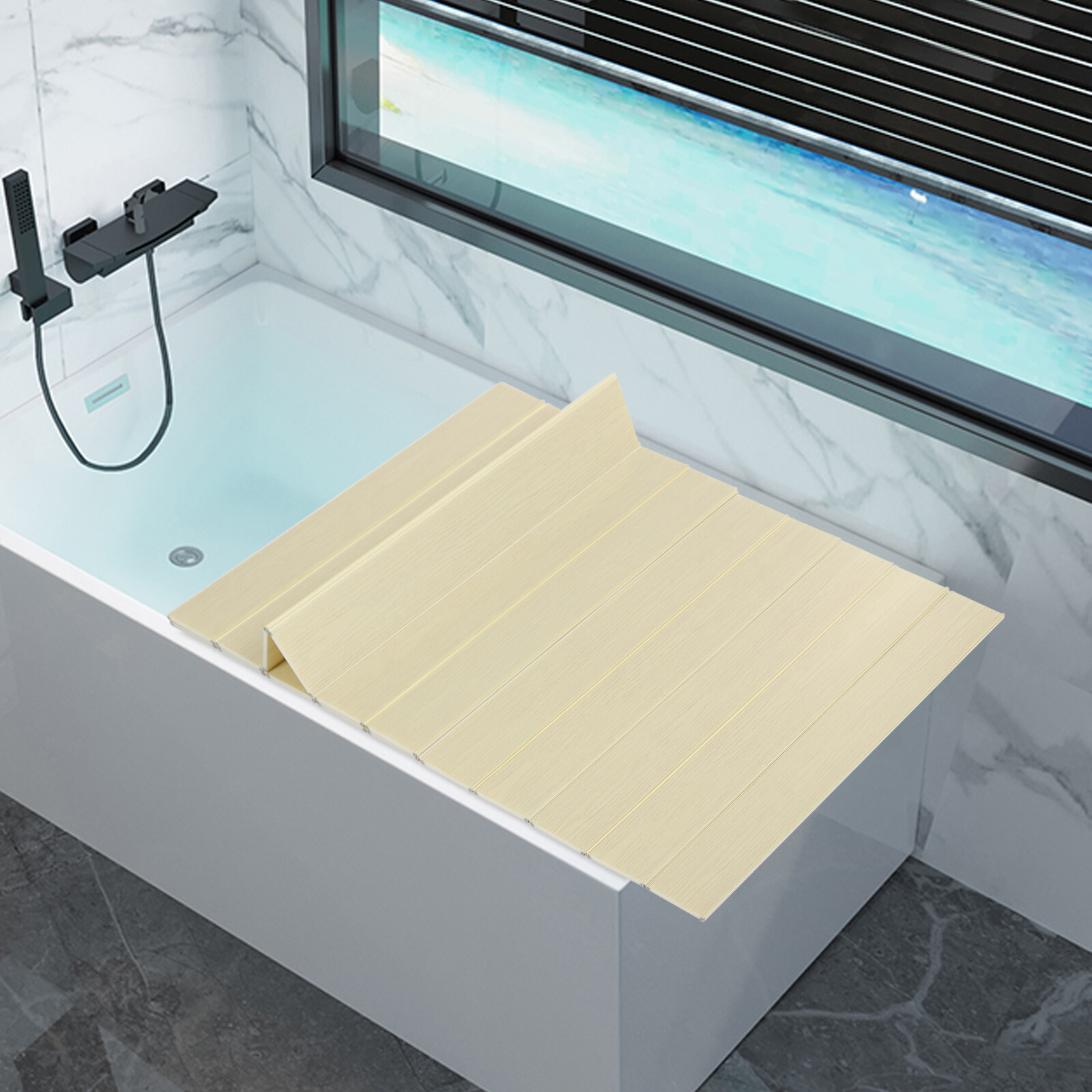Faltbare Badewannenabdeckung Aus Pvc – 75 X 170 Cm – Staubdicht – Für Fast Alle Gängigen Badewannentypen, Für Zu Hause, Für Das Spa-erlebnis