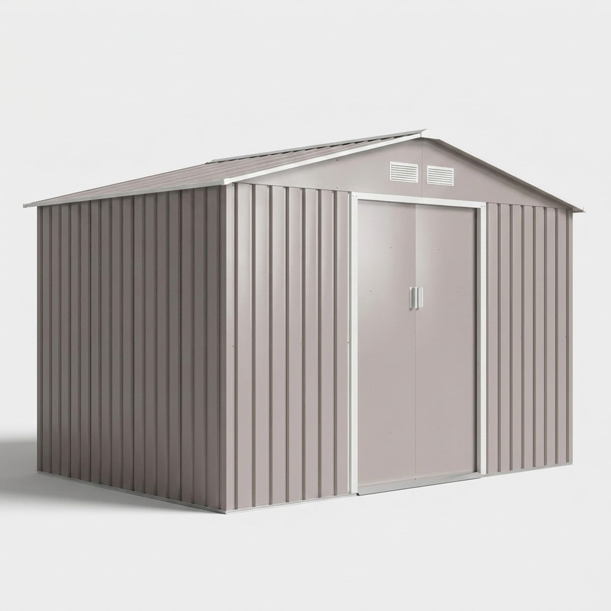 Gartenhaus Aus Verzinktem Stahl In Grau 277 X 195 X 193 Cm Kelan