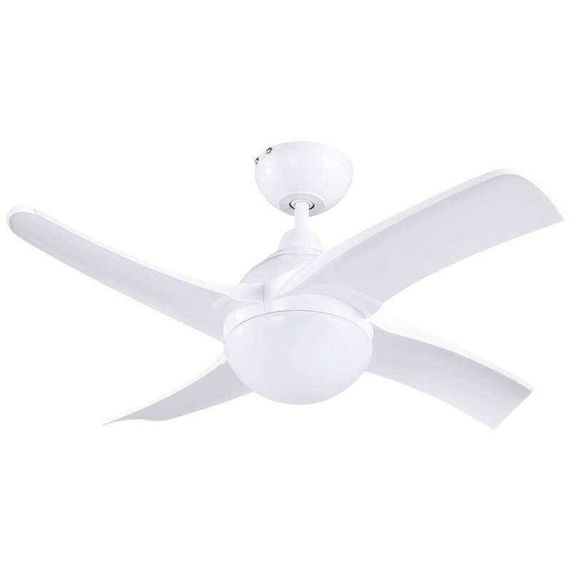 [gebraucht] B-ware Sygonix Deckenventilator Ventilator Timer Fernbedienung Beleuchtung Weiß Ø910mm