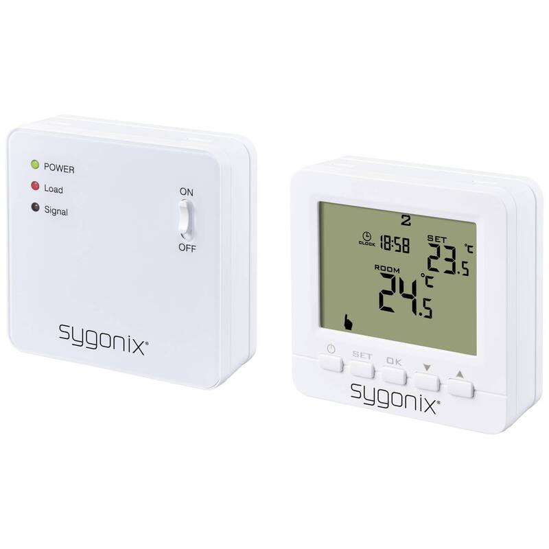 [gebraucht] B-ware Sygonix Funk-raumthermostat Sy-5470190 Aufputz Wochenprogramm 1 St. Weiß