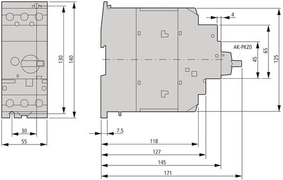 Eaton Motorschutzschalter mit Schrauben PKZM4-50