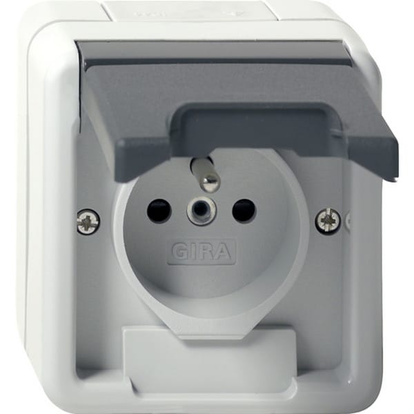 Gira Steckd. Erdstift KD+SH Grau 448530