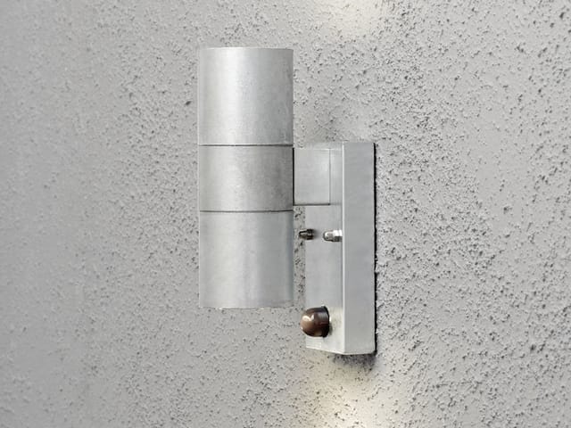 Gnosjö Konstsmide AL Halogen Wandleuchte grau/stahl m.BWMGU10 7542-320