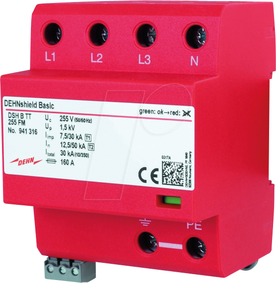 DEHN Anwendungsoptim.Kombi-Abl. TT und TN-S-Systeme DSH B 255 FM