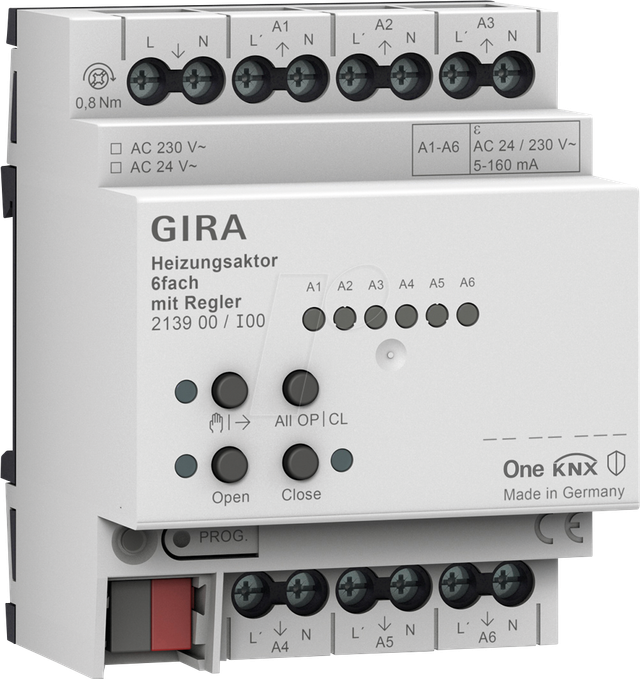 Gira Heizungsaktor 6-f. Regler OneKNX REG 213900