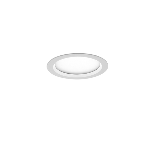 LTS Licht&amp;Leuchten LED-Einbaudownlight 3000K inkl.Konverter VTFS-R 101.830 WS