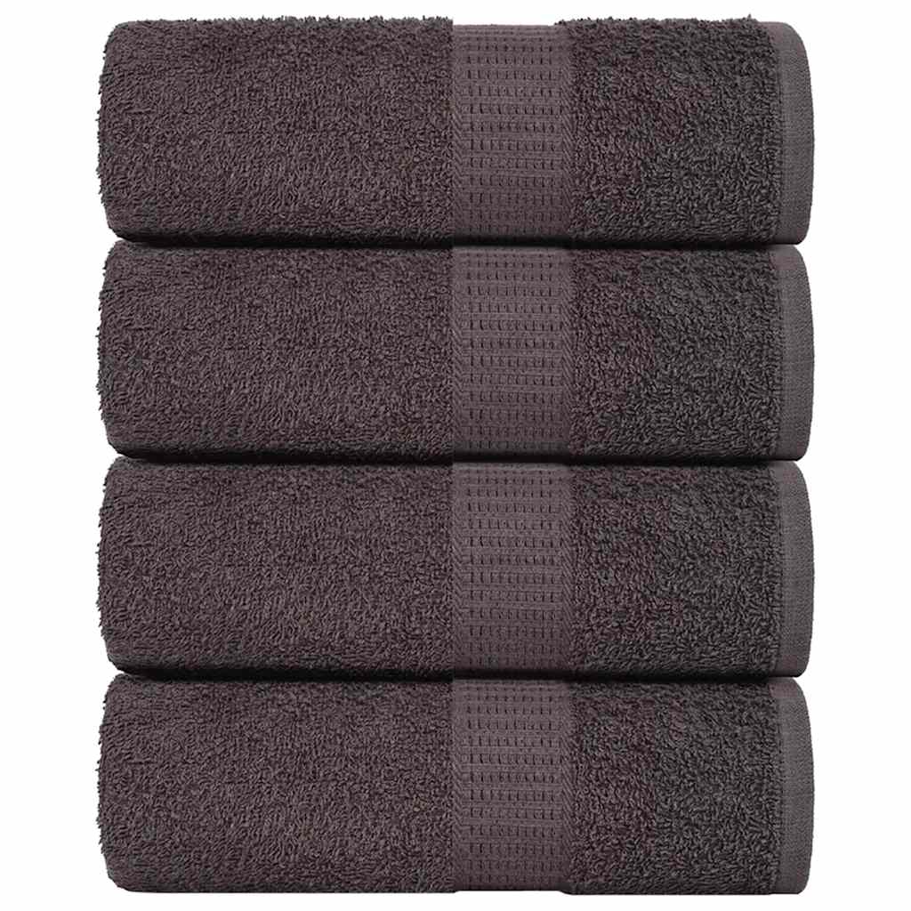 Waschhandtücher 4-tlg. Frogn Anthrazit 30x30 Cm 100% Baumwolle Vidaxl