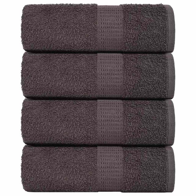 Waschhandtücher 4-tlg. Frogn Anthrazit 30x30 Cm 100% Baumwolle Vidaxl