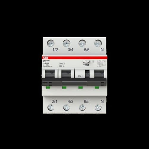ABB Stotz S&amp;J FI/LS-Kombination 6kA, 3P+N DS203NCA-B16/0,03 - 2CSR256140R1165