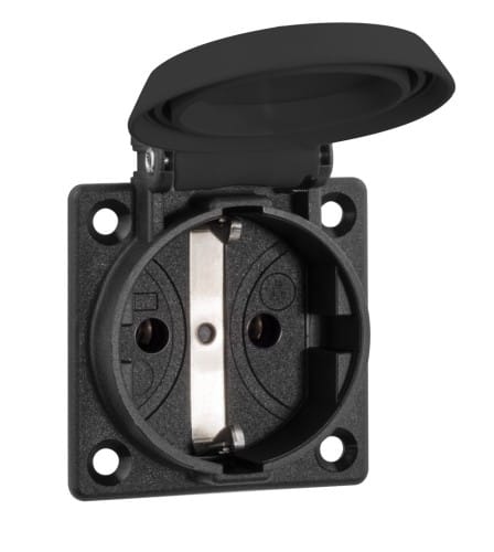 ABL EB-Steckdose 1K sw Sk 1661 - 1661000