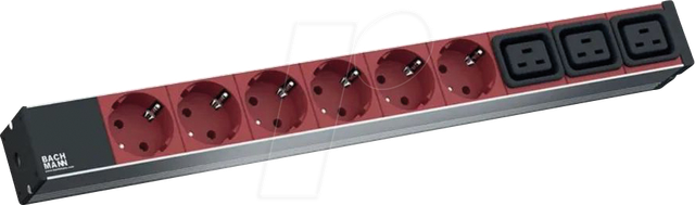 Bachmann Steckdosenleiste 6xSchutzk.rot 800.2333 - 8002333