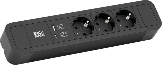 Bachmann Steckdosenleiste Primo 2 3xCEE7/3, 1xUSB A+C 350.008 - 350008